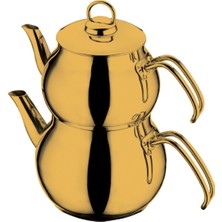 UltraMint Titanyum Gold Çaydanlık Orta Boy, Şık ve Dayanıklı Mutfak Gereci