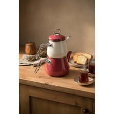 UltraMint Pembe Emaye Çaydanlık Takımı, Şık ve Dayanıklı Set