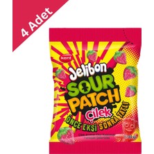 Kent Jelibon Sour Patch Çilek (80 G) x 4 Adet - Önce Ekşi Sonra Tatlı Çilek Patlaması