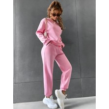 Risil-Nu Company Yeni Sezon 3 Iplik Sıfır Yaka Sweat - Eşofman Altı 3 Iplik Oversize Eşofman Takımı