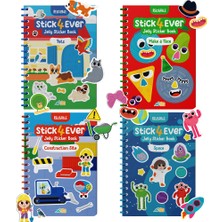 Neobebek STICK4EVER Tak Çıkar Jelly Sticker Kitabı Seti - 2 (4 Kitap)