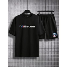 Risil-Nu Company Yeni Sezon Baskılı Unisex Oversize T-Shirt ve Yazlık Şort Alt Üst Takım 2'li