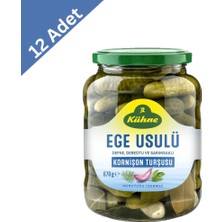 Kühne Ege Usulü Kornişon Turşusu 720 ml x 12 Adet