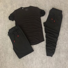 Risil-Nu Company Unisex Eşofman- Şort- Tshirt Set 3'lü Kombin Takım