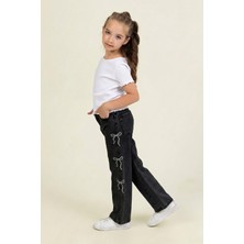 Dmb Kids Yanları Fiyonklu Kot Pantolon - Antrasit