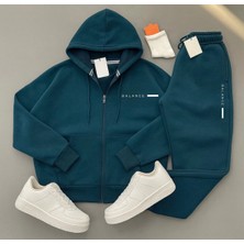 Risil-Nu Company Unisex Sezon Balance Yazılı 3 İplik Hırka-Eşofman 2’li Set Takım