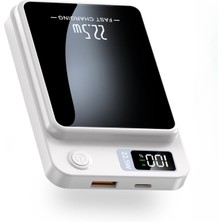 Zuidid 10000MAH 22.5W Magsafe Powerbank - Kablosuz Mini Şarj Cihazı - 1 USB 1 Pd Port - Dijital Ekran - Taşınabilir Şarj Cihazı
