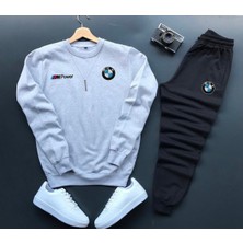 Risil-Nu Company Yeni Sezon 2 Iplik Şardonlu Spor Baskılı Sweat-Pamuklu Eşofman Altı 2'li Takım