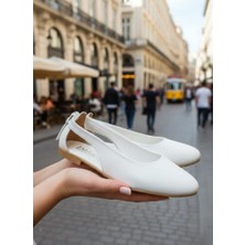 Klay Shoes Kadın Yanları Açık Püsküllü Detaylı Rahat Babet