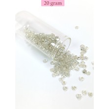 Royaleks Dökme Cam Kum Boncuk Büyük Boy (6/0) 4 mm - 20 Gram - Şeffaf - BNC086