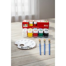 Südor Guaj Boya 10X20ML, Palet, 3 Adet Fırça