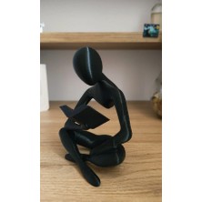 Bgom Kitap Okuyan Iskandinav Tarzı Biblo Heykel Figür Dekor Dekorasyon