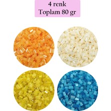 Royaleks Kesme Cam Boncuk 2mm - 4 Renk - Toplam 80 Gram - BNC443