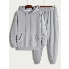 Risil-Nu Company 2'li Unisex Basic Eşofman Takımı – Kapüşonlu Sweat Ceket & Jogger Eşofman Altı