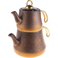 UltraMint Şık Siyah Granit Çaydanlık Takımı, Dayanıklı ve Kullanışlı Set