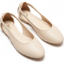 Klay Shoes Kadın Yanları Açık Püsküllü Detaylı Rahat Babet