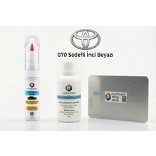 COLORGUARD Toyota 070 Sedefli İnci Beyazı 1.kat Rötuş Seti - 2 si 1 Arada İğne ve Fırça Uçlu Şişe, Solüsyon ve Rötuş Çeliği