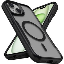 Ceponya iPhone 14 Plus Kılıf Magsafe Şarj Özellikli Renkli Kenar Airbag Şeritli Lüx Kapak