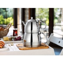 UltraMint Şık ve Modern 4 Parça Çaydanlık Seti, Kilitli Kapak Teknolojisiyle