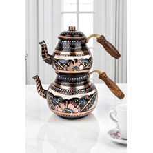 UltraMint Bakır Mine Işleme Büyük Çaydanlık, Şık ve Dayanıklı Tasarım