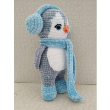 Kuzzey Penguen Amigurumi El Örgü -Mavi