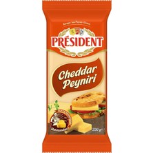 President Cheddar Peyniri (220 G) - Gurme Hamburgerlerin ve Atıştırmalıkların Keskin Tadı