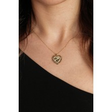 Kolyecik 14 Ayar Kalemli Kalp Kolye