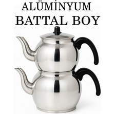 UltraMint Alüminyum Küre Çaydanlık, Siyah Kulp, Dayanıklı ve Şık Tasarım