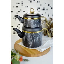 UltraMint Şık Siyah Granit Çaydanlık, Dayanıklı ve Modern Tasarım