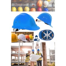 Munico Güvenli Işçi Mavi Pro Iş Güvenliği Bareti Inşaat Sanayi Güvenlik Sertifikalı Havalandırmalı Sağlam