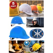 Munico Mavi 5 Adet Şantiye Ayarlı Inşaat Şık Kalite Kontrol Ekibi Bareti Profesyonel Iş Güvenlik Baret Sert