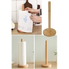 Munico Ahşap Kaymaz Ahşap Kağıt Havlu Tutucu Rulo Dispenseri Tezgah Rulo Standı Kağıt Askı Rafı Kaymaz Pro