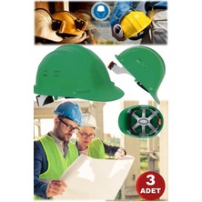 Munico 3 Adet Yeşil Baret Konforlu Profesyonel Sağlık Personeli Hastane Güvenlik Baret Bareti Ayarlanabilir