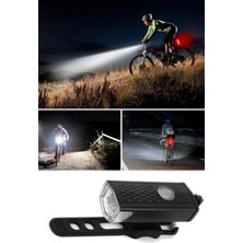 Munico Akıllı Universal Bisiklet Lambası Far Uzun Mesafe Gösterim Fonksiyonlu Ayarlı Gece Lambası Far Set