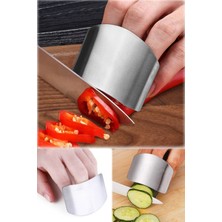 Munico 2 Adet Paslanmaz Çelik Sebze Meyve Et El Kesmeme Parmak Kalkanı Paslanmaz Çelik Koruyucu Aparat Set