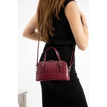 Legend Aksesuar Kadın Kroko Desen Deri Çapraz El ve Omuz Çantası