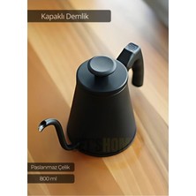 UltraMint Paslanmaz Çelik Kapaklı Demlik, Indüksiyon Uyumlu, 800 Ml, Şık ve Kullanışlı