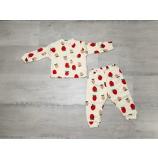 Çilek Desenli Kız Bebek Pijama Takımı