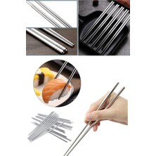 Munico Kaymaz Hashi Çubuğu Chopstick Adet Takım Çelik Pas 5'li Pro Suşi Çin Yapmaz Paslan  Için Ideal Seçim