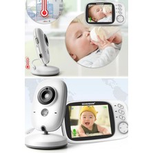 Munico Oda Sıcaklıklığı Kontrollü Mönitör Ekranlı 2 Parça Gece Görüşlü Bebek Beşik Kamerası Uyku Sensörlü