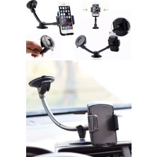 Munico Araç Içi Akıllı Telefon Tutucu Uzun Kol Ön Cam Montaj Braket Hortum Otomatik Kilit Araba Navigasyon