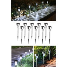 Munico Solar Güneş Enerjili Bahçe Lambası Kazıklı Metal Gövdeli 10 Adet Bahçe Yürüme Yolu Seti Akıllı Lamba