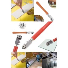Munico 6 Uçlu Tekerlekli El Kesme Aleti Bıçağı Taşınabilir Cam Kesme Elması Taşınabilir Cam Kesici Elmas
