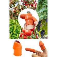 Munico Bahçe Eldiveni Dişli Silikon Parmak Meyve Sebze Dal Kesme Soyma Ayıklayıcı Pratik Aparat