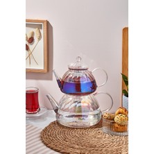 UltraMint Vitor Lüster Cam Çaydanlık Takımı, Isıya Dayanıklı Borosilikat Cam