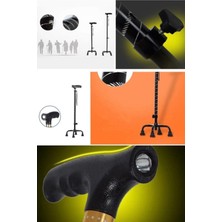 Munico Destek Baston Koltuk Yaşlı Profesyonel Değnekleri Kaymaz Yürüyüş Dört Katlanır Baston Işıklı Bacaklı