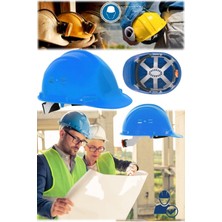 Munico Baret Konforlu Profesyonel Mavi Inşaat Şantiye Tadilat Bareti Sertifikalı Konforlu Ayarlanabilir Iş