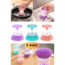 Munico Fırça Yıkama Temizleyici Deterjan Hazneli Mutfak Çiteleme Yıkayıcı 5 Adet Bulaşık   Için Ideal Seçim