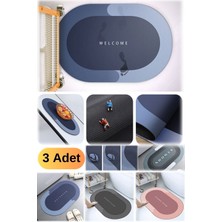 Munico 3 Adet Profesyonel Su Emici Köpük Su Emici Ayak Kaydırmaz Banyo Jakuzi Giriş Paspası Özel Üretim