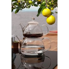 UltraMint Isıya Dayanıklı Borosilikat Cam Çaydanlık ve Demlik Seti